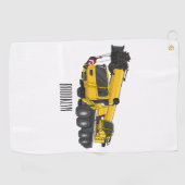 Serviette De Golf Illustration de camion de grue (Horizontal)