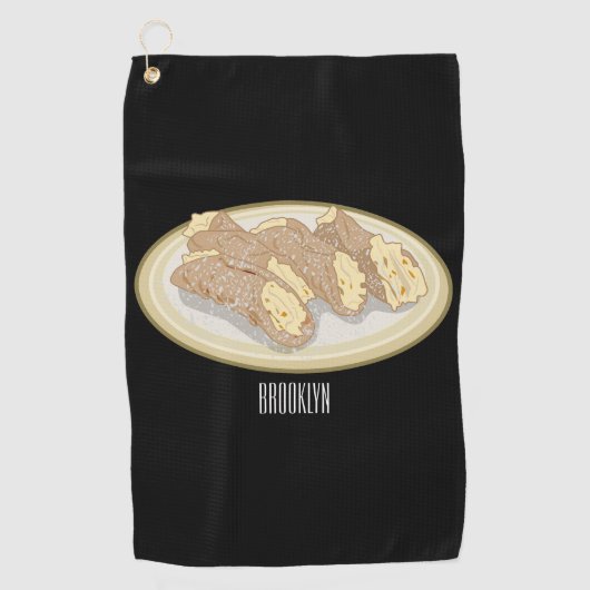 Serviette De Golf Illustration de Cannoli (Devant)