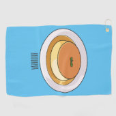 Serviette De Golf Illustration de caramel de crème (Horizontal)