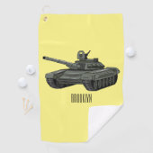 Serviette De Golf Illustration de caricature de réservoir (En situation)