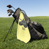 Serviette De Golf Illustration de caricature de réservoir (Vert)