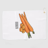 Serviette De Golf Illustration de carotte (Horizontal)