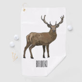 Serviette De Golf illustration de cerf de dessin animé (En situation)