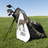 Serviette De Golf illustration de cerf de dessin animé (Vert)