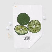 Serviette De Golf Illustration de chaux Kaffir (En situation)