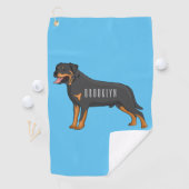 Serviette De Golf Illustration de chien Rottweiler (En situation)