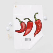 Serviette De Golf Illustration de chili (En situation)