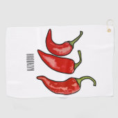 Serviette De Golf Illustration de chili (Horizontal)