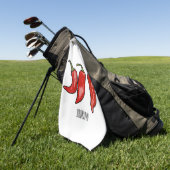 Serviette De Golf Illustration de chili (Vert)