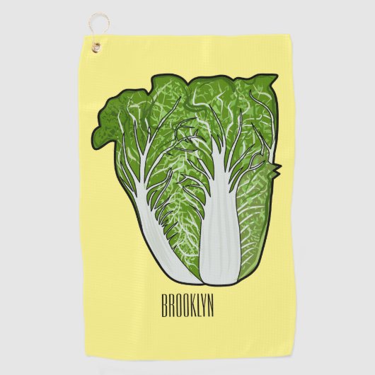 Serviette De Golf Illustration de chou chinois (Devant)