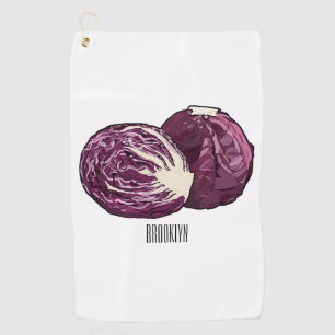 Serviette De Golf Illustration de chou rouge