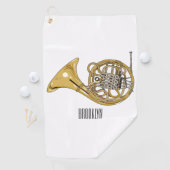 Serviette De Golf Illustration de corne française (En situation)