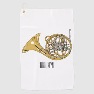 Serviette De Golf Illustration de corne française