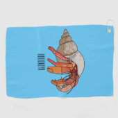 Serviette De Golf Illustration de crabe ermite (Horizontal)