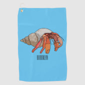 Serviette De Golf Illustration de crabe ermite (Devant)