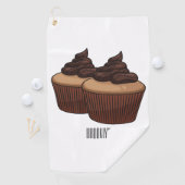 Serviette De Golf Illustration de Cupcake (En situation)