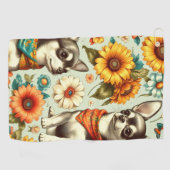Serviette De Golf Illustration de Cute Retro Chihuahua (Horizontal)