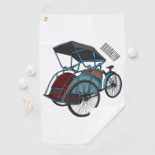 Serviette De Golf Illustration de cyclo-pousse (En situation)