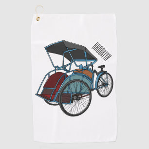 Serviette De Golf Illustration de cyclo-pousse