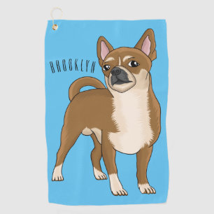Serviette De Golf illustration de dessin animé de chien Chihuahua