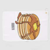 Serviette De Golf Illustration de dessin animé de Pancake (Horizontal)