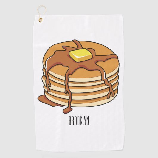 Serviette De Golf Illustration de dessin animé de Pancake (Devant)