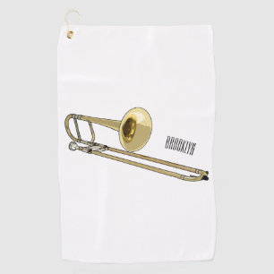 Serviette De Golf Illustration de dessin animé de Trombone