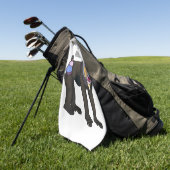 Serviette De Golf Illustration de dessin animé Mandrill (Vert)