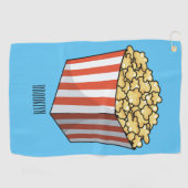 Serviette De Golf Illustration de dessin animé Popcorn (Horizontal)