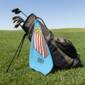 Serviette De Golf Illustration de dessin animé Popcorn (Vert)