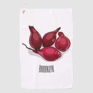 Serviette De Golf Illustration de dessin animé Shallot