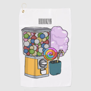 Serviette De Golf Illustration de dessin de bonbon
