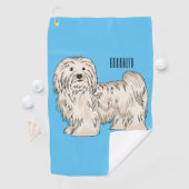 Serviette De Golf Illustration de dessin de chien de Havan (En situation)