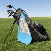 Serviette De Golf Illustration de dessin de chien de Havan (Vert)