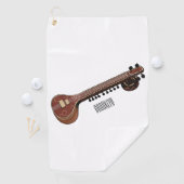 Serviette De Golf Illustration de dessin de Sitar (En situation)