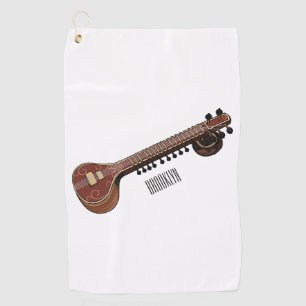 Serviette De Golf Illustration de dessin de Sitar
