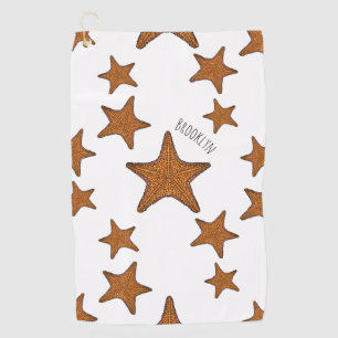 Serviette De Golf Illustration de dessin de Starfish