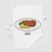 Serviette De Golf Illustration de dessin de steak (En situation)
