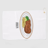 Serviette De Golf Illustration de dessin de steak (Horizontal)