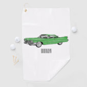 Serviette De Golf Illustration de dessin de voiture classique 1959 (En situation)