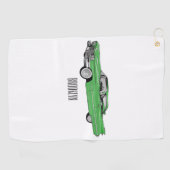 Serviette De Golf Illustration de dessin de voiture classique 1959 (Horizontal)