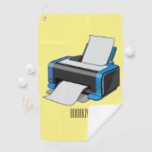 Serviette De Golf Illustration de dessin d'imprimante (En situation)