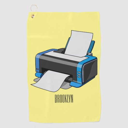Serviette De Golf Illustration de dessin d'imprimante (Devant)