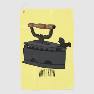 Serviette De Golf Illustration de dessin en fer de Charbon