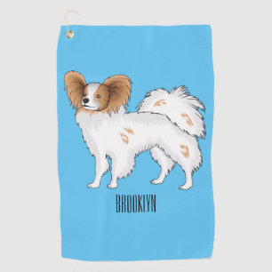 Serviette De Golf Illustration de dessin pour chien de Papillon