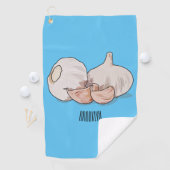Serviette De Golf Illustration de dessin sur l'ail (En situation)