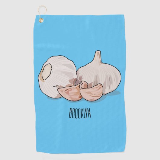 Serviette De Golf Illustration de dessin sur l'ail (Devant)