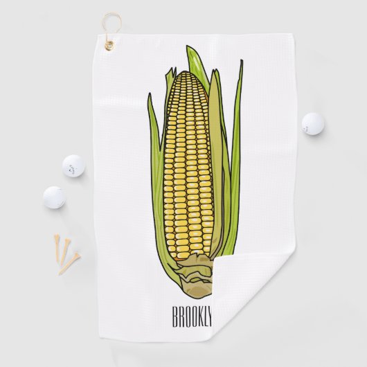 Serviette De Golf Illustration de dessin sur le maïs (En situation)