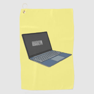 Serviette De Golf Illustration de dessin sur ordinateur portable
