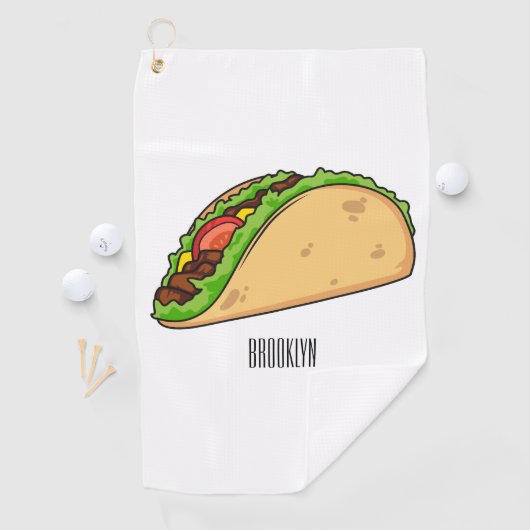 Serviette De Golf Illustration de dessin sur Taco (En situation)